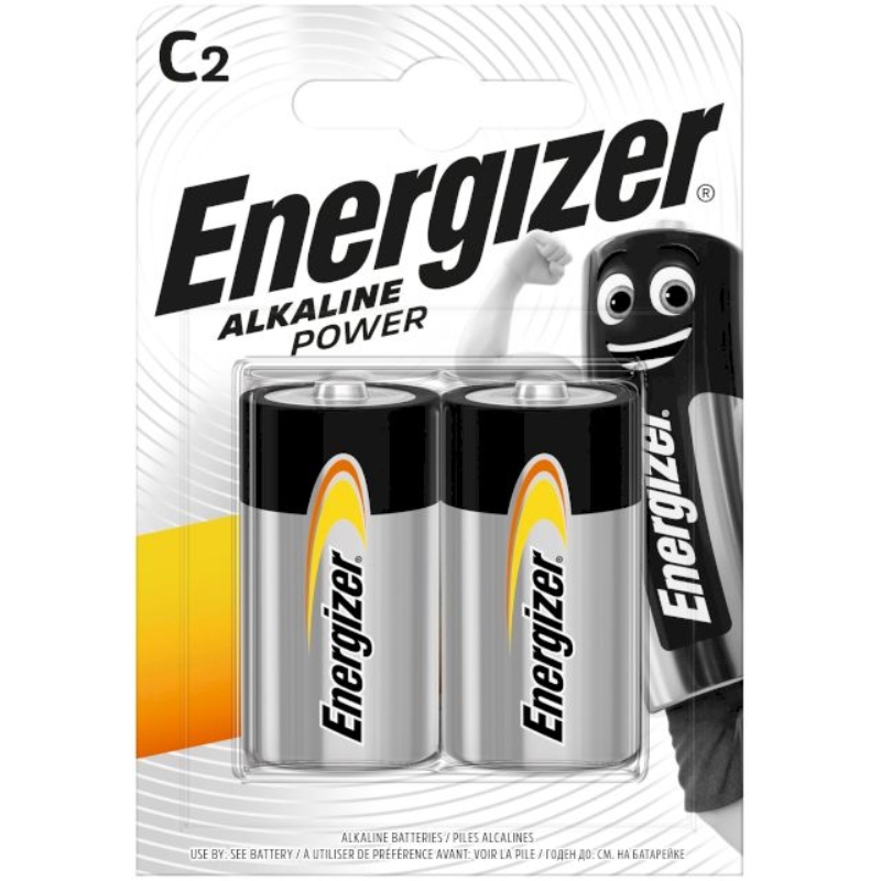 C Alkaline Battery / LR14 Energizer Alkaline Power - 2 pieces