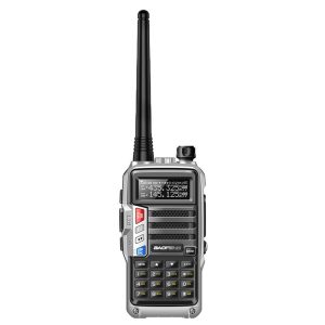 BAOFENG UV-S9 Plus Portable Walkie-Talkie UV Dual Band Handheld Radio Interphone, USB Charging, EU Plug – Silver