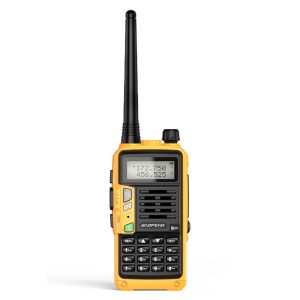 BAOFENG UV-S9 Plus Portable Walkie-Talkie UV Dual Band Handheld Radio Interphone, USB Charging, EU Plug – Yellow
