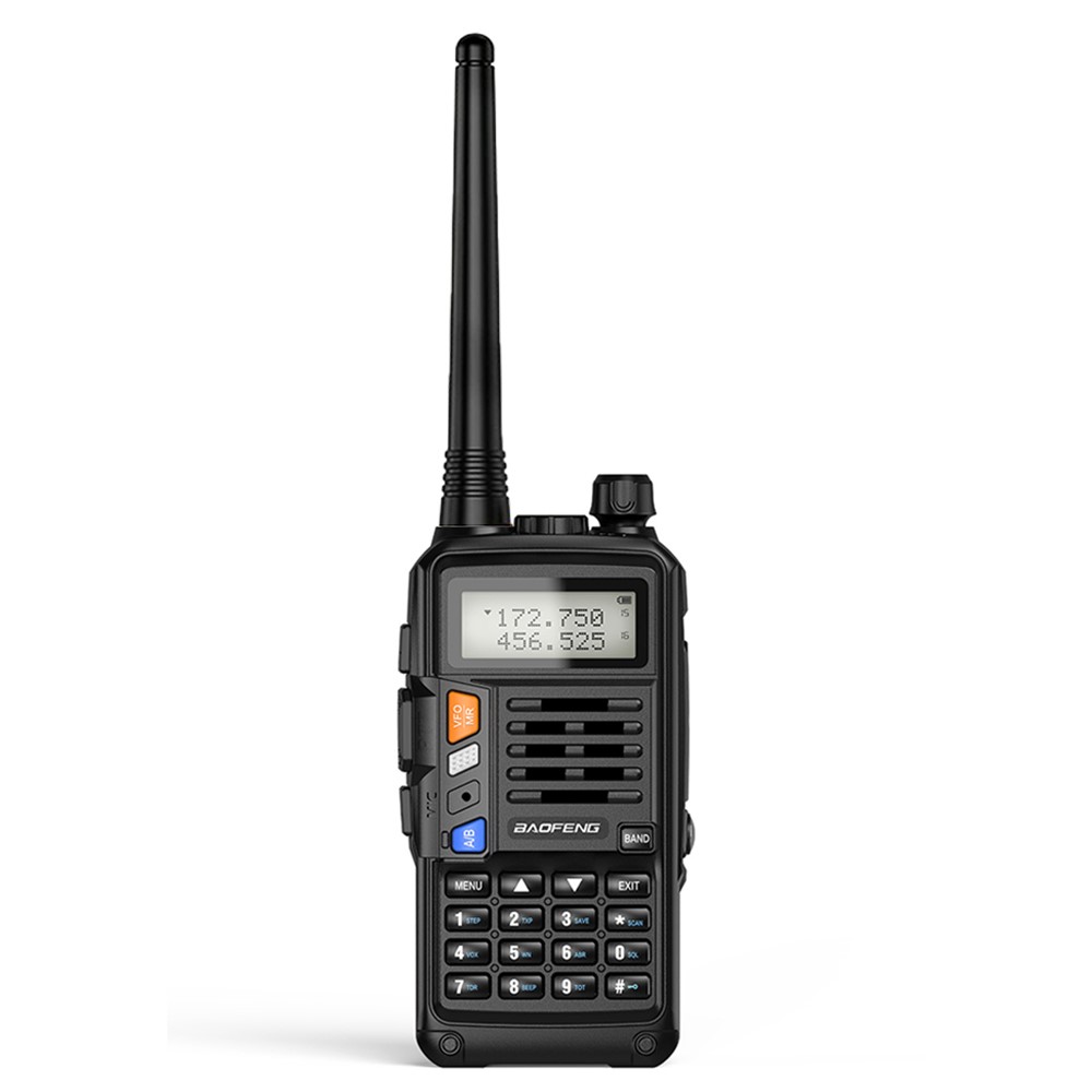 BAOFENG UV-S9 Plus Portable Walkie-Talkie UV Dual Band Handheld Radio Interphone, USB Charging, EU Plug - Black