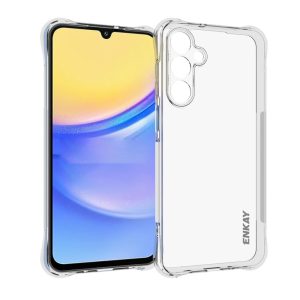 ENKAY HAT PRINCE For Samsung Galaxy A16 5G / A16 4G Clear Phone Case Shockproof Anti-Slip TPU Cover – Transparent
