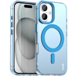 For iPhone 17 IMAK Candy Series Shockproof MagSafe Phone Case(Blue)
