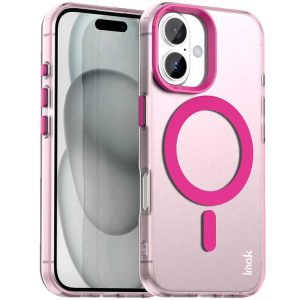 For iPhone 17 IMAK Candy Series Shockproof MagSafe Phone Case(Red)