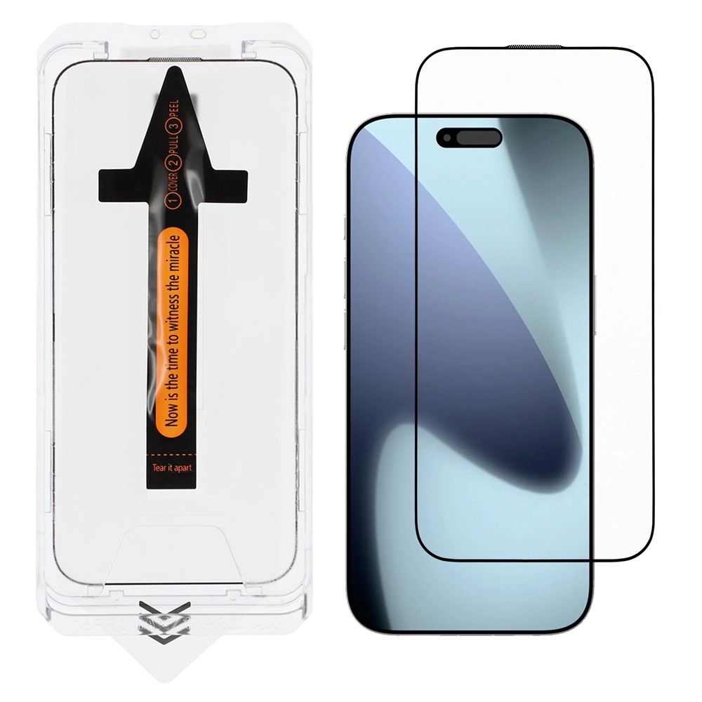 For iPhone 17 Pro Max Screen Protector Silk Printing High Aluminium-Silicon Glass Easy Installation Film