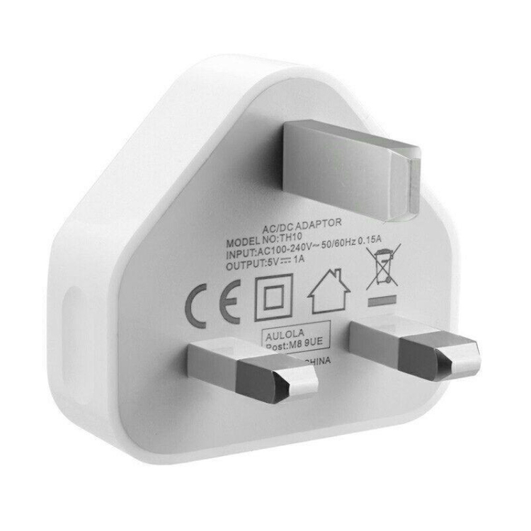 British Standard 5V1A Charging Head USB Power Adapter Mobile Phone Charger Black - Image 3