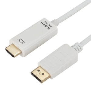 4K x 2K DP to HDMI Converter Cable, Cable Length: 1.8m(White)
