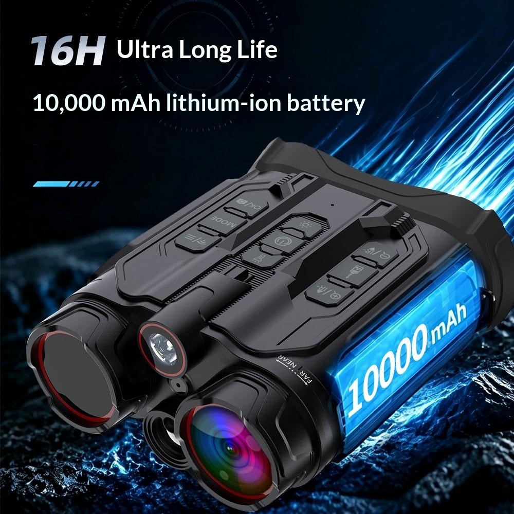 D58 Tactical Night Vision Binoculars 3.5 Inch HD Screen GPS Infrared Rangefinder for Outdoor Recording - Black - Image 4
