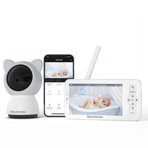 5 Inch HD Baby Monitor Wireless Wifi Baby Care Camera UK Plug