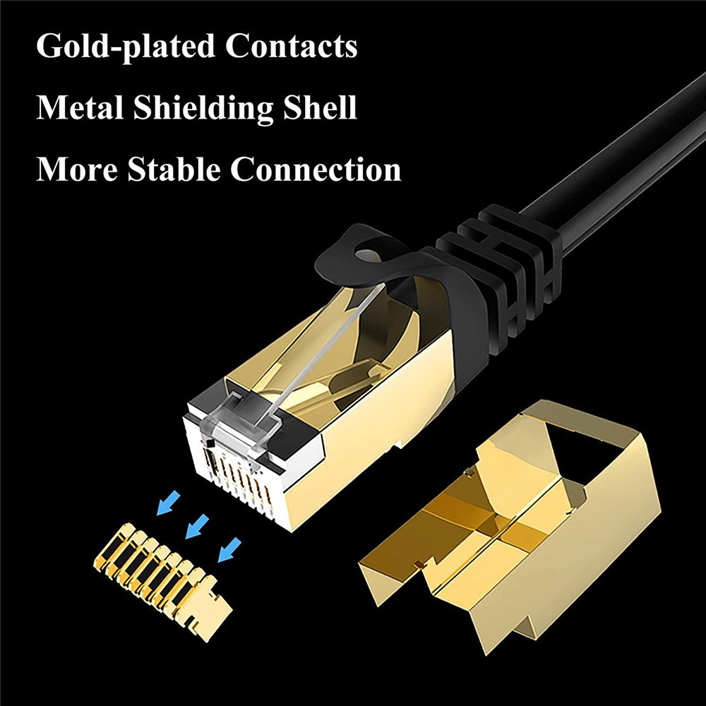 5m 2000MHz Bandwidth Cat8 Ethernet Cable Cat8 LAN Network Cable 40Gbps with Gold Plated RJ45 Connector - Image 3