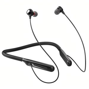 LDNIO N02 Neckband Bluetooth-compatible 5.3 Semi-In-Ear Earphones 10mm Driver 200mAh 16H Playtime Headset for Sports – Black