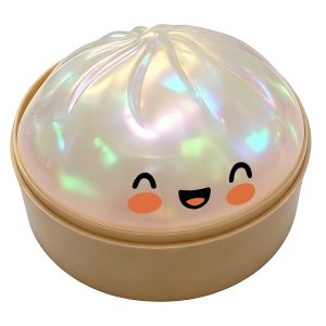 DOWMOO Pearl Color Steamed Bun Shape Squeeze Toy with Steamer Box Stress Relief Toy for Adult Kids – 1 Piece