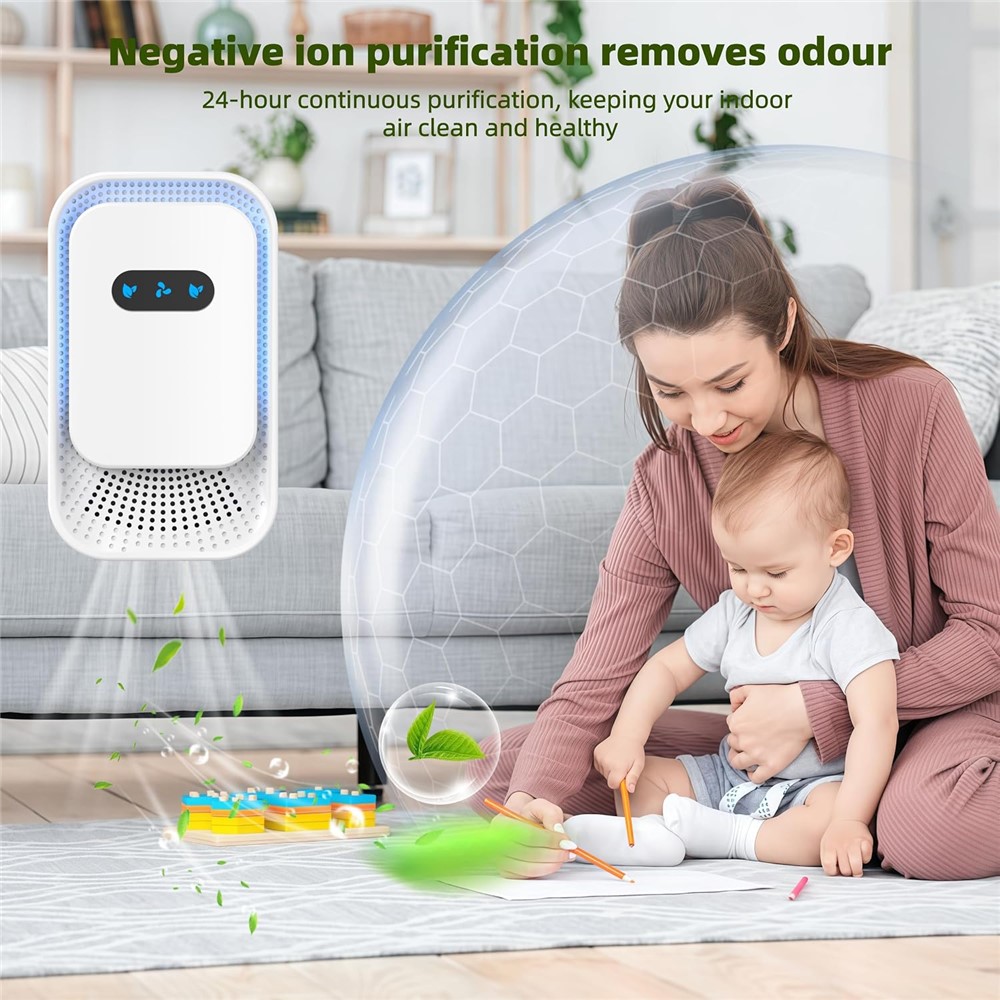 Negative Ion Air Purifier for Home Kitchen Pet Odor Smoke Removal - EU Plug - Image 3