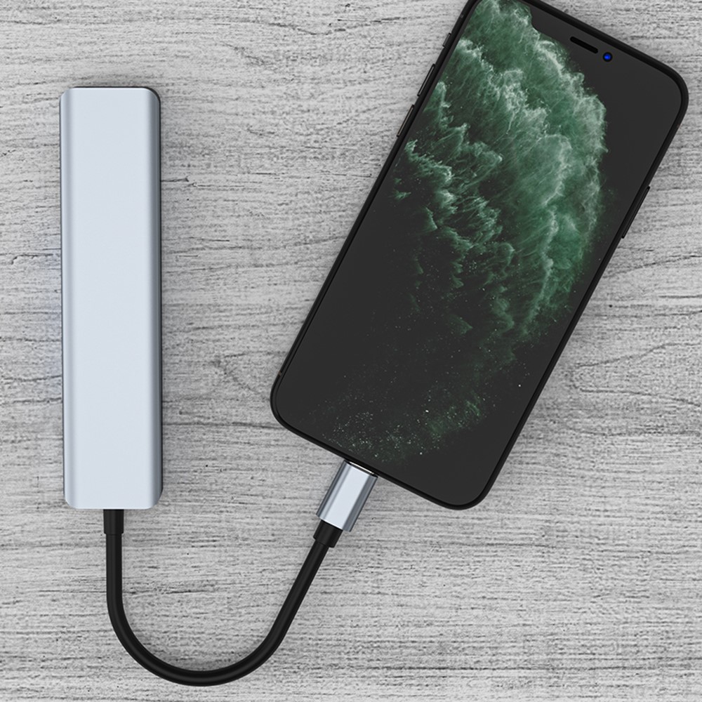 2121 7-in-1 USB-C Docking Station Lightweight Portable USB Hub Adapter Multi-Port Type-C Converter Support HD 4K 30Hz, PD 87W, 5.0Gbps Data Transmission - Image 3