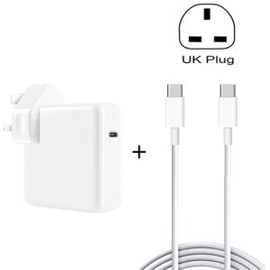 96W USB-C Fast Charging Wall Charger Power Adapter with 2m USB-C Charging Cable – UK Plug
