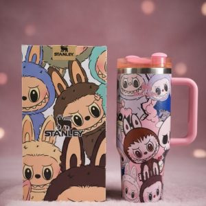 Stanley Quencher H2.0 Tumbler Labubu Edition 40oz | 1.18L(Pink)