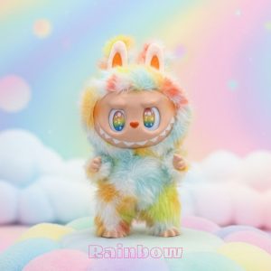 Free 17cm Labubu + High Quality Replicas Labubu (Rainbow) 38cm