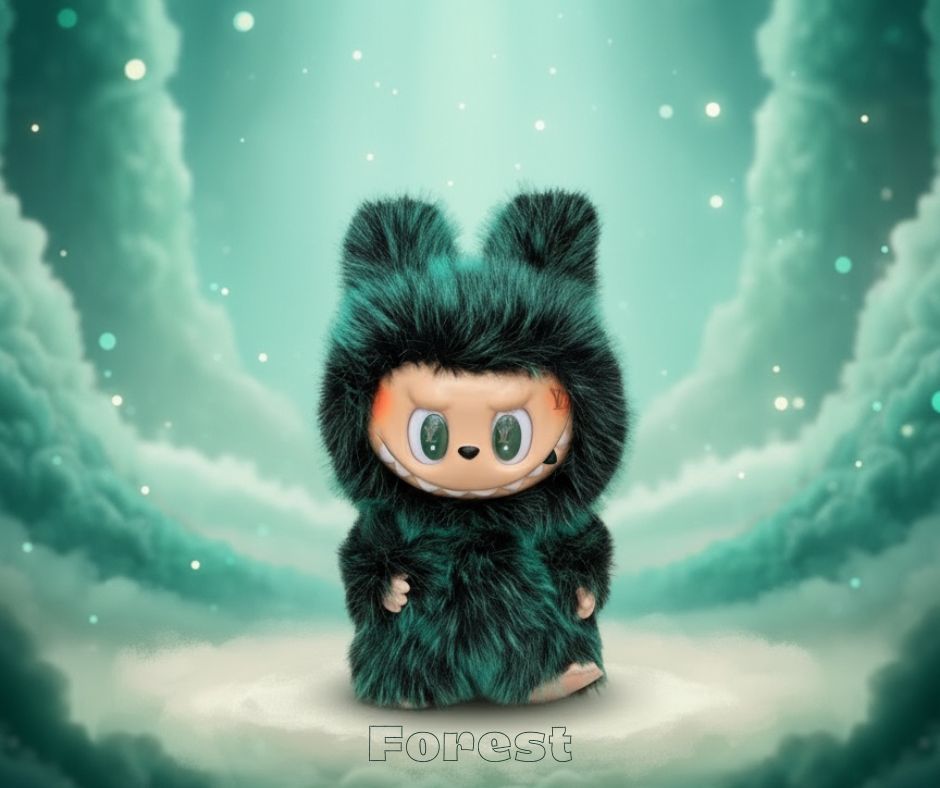 Free 17cm Labubu + High Quality Replicas Labubu (Forest) 38cm - Image 2