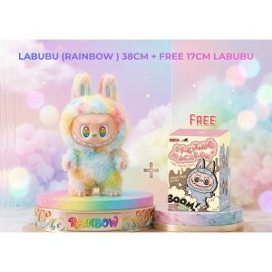 Free 17cm Labubu + High Quality Replicas Labubu (Rainbow) 38cm