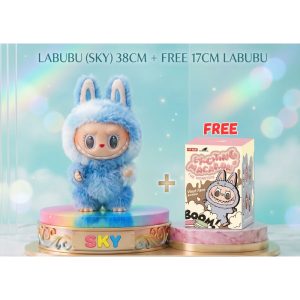 Free 17cm Labubu + High Quality Replicas Labubu (Sky) 38cm