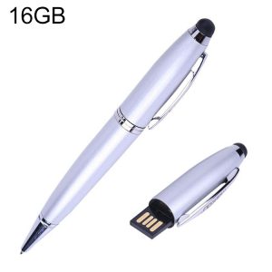 2 in 1 Pen Style USB Flash Disk, Black (16GB)