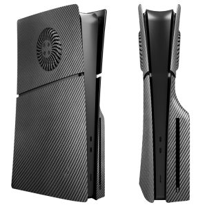 PS5 Slim Carbon Fiber Replacement Shell Protective Faceplate, Model: 2.0 Disc Edition