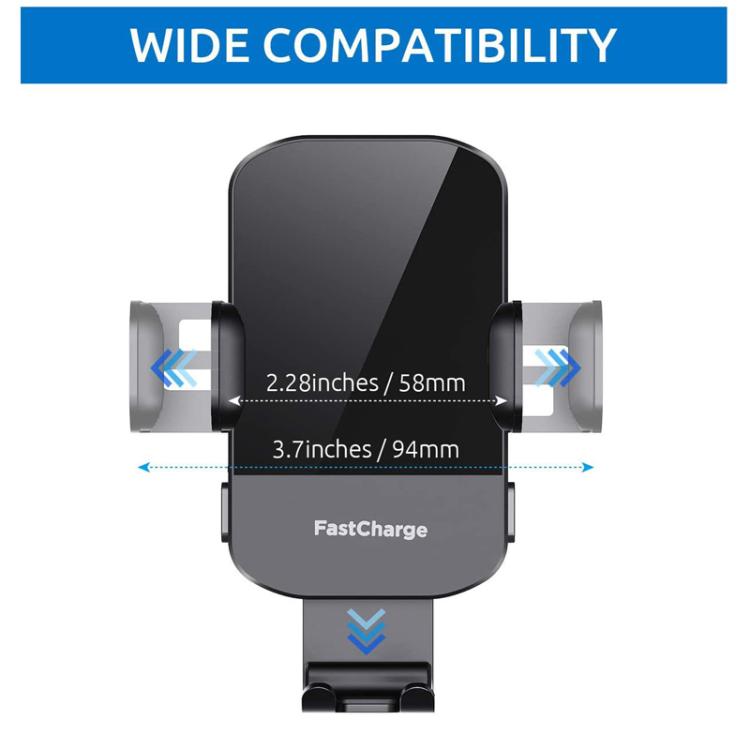 15W Car-mounted Smart Induction Wireless Charging Mobile Phone Holder(Suction Cup Holder + Air Outlet Clip) - Image 2