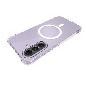 For Samsung Galaxy A37 5G Magnetic Case TPU Anti-drop Phone Back Cover – Transparent
