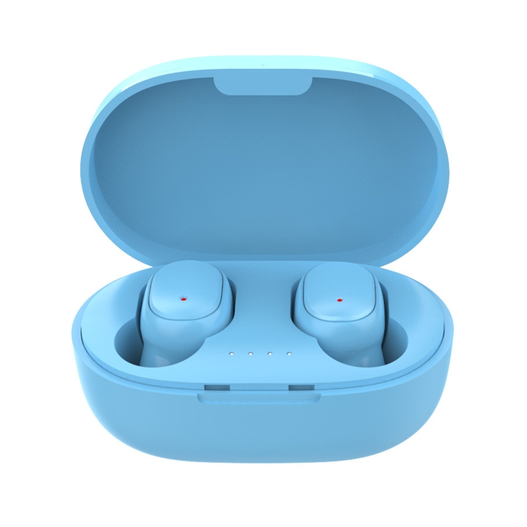 A6S IPX4 Waterproof Bluetooth 5.0 Wireless Bluetooth Earphone with Charging Box, Support for HD Calls & Siri & IOS Power Display(Blue)