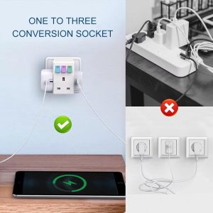 British Standard Conversion Plug Hong Kong Version One to Three Multifunctional Household With Switch Socket Converter Wireless Plug Strip