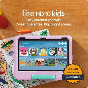 Amazon Fire HD 10 Kids Tablet (2023) 10.1″, 3GB ROM 32GB RAM, Pink EU