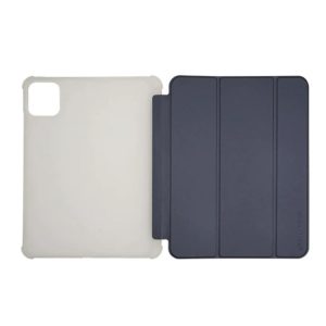 For Teclast ArtPad Air 3-Fold Holder Folio Leather Tablet Smart Case(Dark Blue)