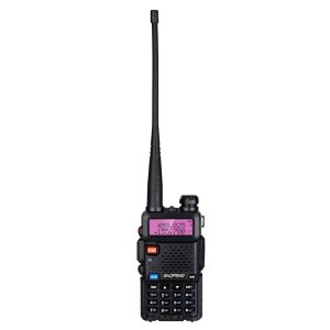 BAOFENG UV-5R Walkie Talkie FM Transceiver Two Way Radio Dual Display Rechargeable Radio – Black/EU Plug