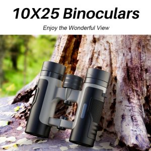 APEXEL 10 x 25 Binoculars BAK4 Prism Zoom Telescope for Bird-watching Hunting Hiking(Black)