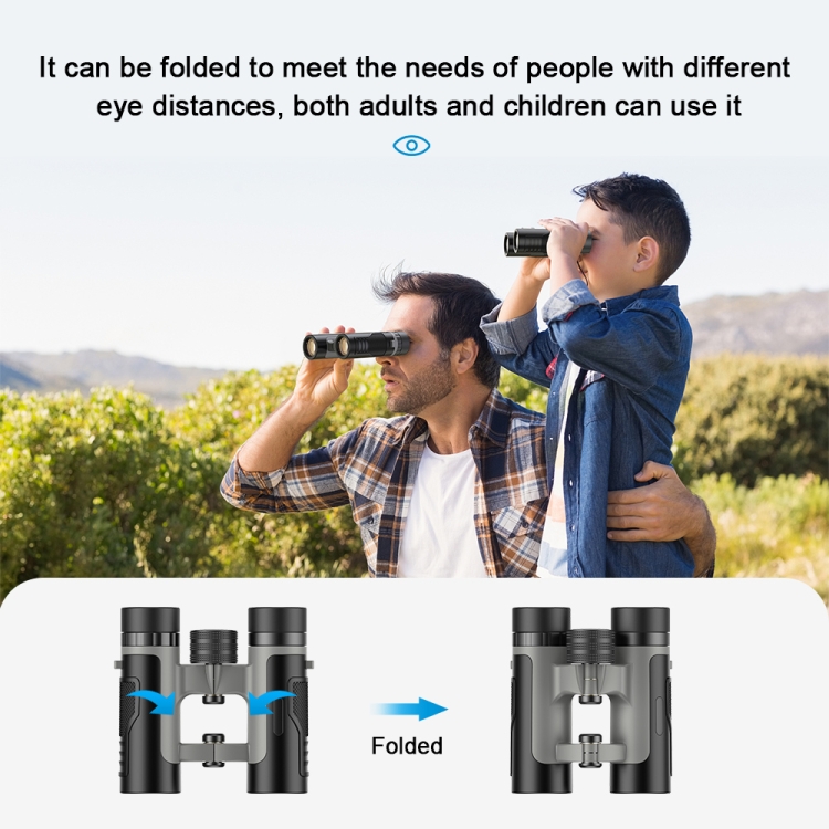 APEXEL 10 x 25 Binoculars BAK4 Prism Zoom Telescope for Bird-watching Hunting Hiking(Black) - Image 5
