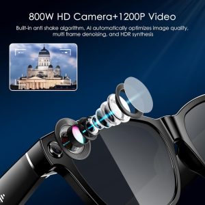 Blackview Smart Shooting Glasses BV100 with AI and 8MPx Camera, Black EU