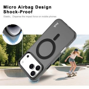 For iPhone 17 Pro IMAK Candy Series Shockproof MagSafe Phone Case(Black)