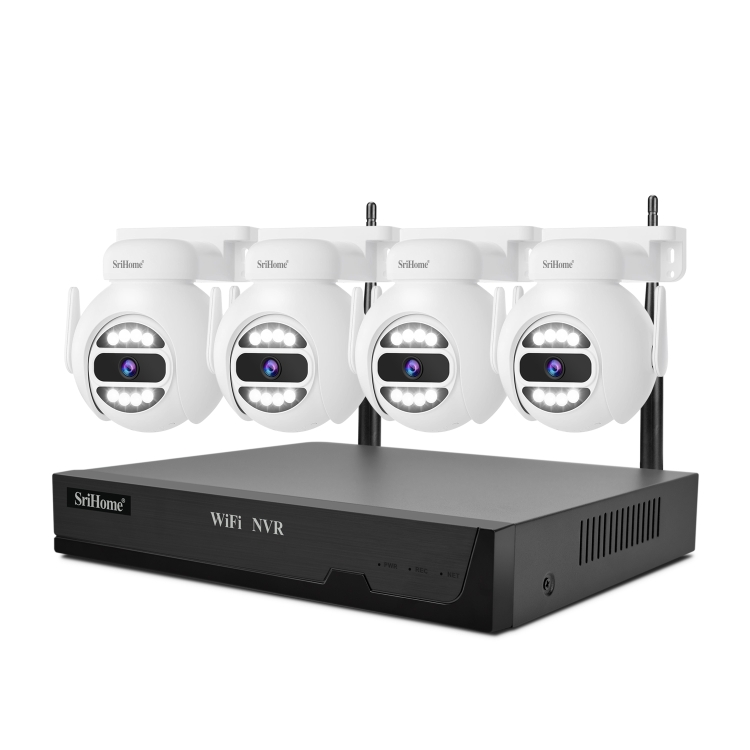 SriHome Outdoor 5MP Wireless 8-Channel WiFi Smart Surveillance Camera NVR