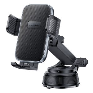 YESIDO C278 Suction Cup Car Phone Holder 360 Degree Rotating Ball One Hand Operation Telescopic Arm Mount for Dashboard