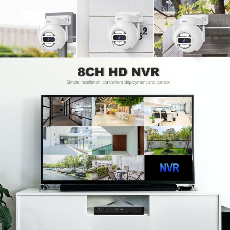 SriHome Outdoor 5MP Wireless 8-Channel WiFi Smart Surveillance Camera NVR - Image 6