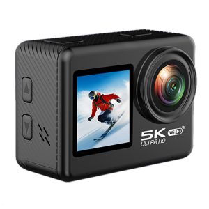 V5 5K Action Camera 30m Waterproof WiFi App Control Dual Screen Sports Camera with EIS Stabilization