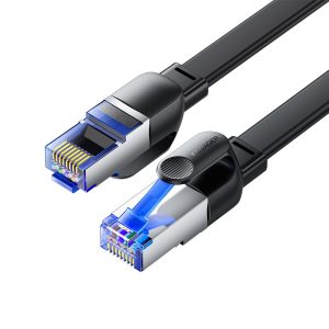 ESSAGER EXCWXY-JH01-P PVC 1m CAT8 Ethernet Flat Cable Home Office 40Gbps 2000MHz Network Cable