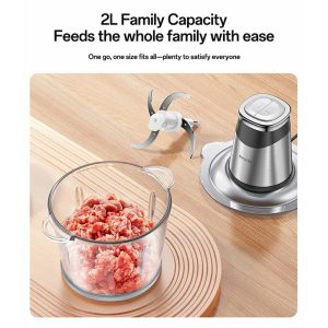 YESIDO EC28 Food Processor 400W Copper Motor 2L Capacity Multifunctional Blender Meat Grinder for Home Kitchen – UK Plug