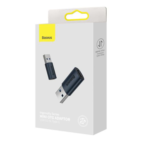 Baseus Converter Ingenuity Series Mini OTG Adaptor USB-A 3.1 Male to Type-C Female Blue - Image 4