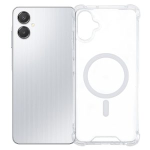 For Samsung Galaxy  A07 4G / A06 4G / A06 5G Clear Phone Magnetic Case 1.5mm Shockproof Back Cover