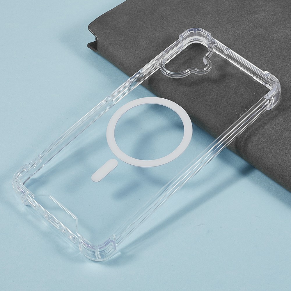 For Samsung Galaxy A07 4G / A06 4G / A06 5G Clear Phone Magnetic Case 1.5mm Shockproof Back Cover - Image 3