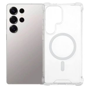 For Samsung Galaxy S25 Ultra Clear Phone Magnetic Case 1.5mm Shockproof Back Cover