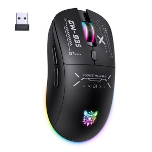 ONIKUMA CW935 Three Mode Gaming Mouse RGB 12800 DPI Bluetooth-compatible Wireless 2.4G Mouse – Black
