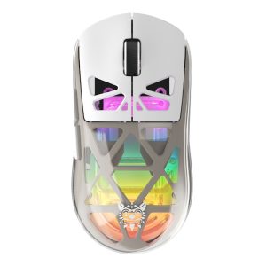 ONIKUMA CW930 Tri-Mode Gaming Mouse 2.4G Bluetooth-Compatible Wired RGB Light 3600DPI Mouse -White