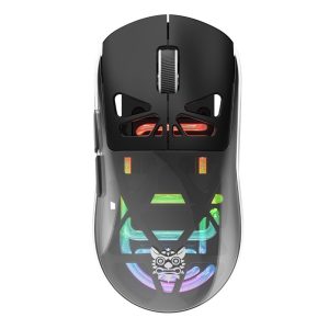 ONIKUMA CW930 Tri-Mode Gaming Mouse 2.4G Bluetooth-Compatible Wired RGB Light 3600DPI Mouse -Black