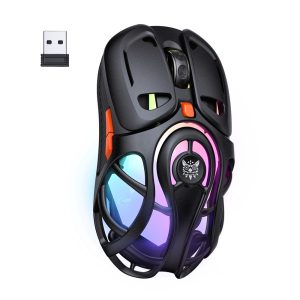 ONIKUMA DM02 Tri-Mode Gaming Mouse 2.4G Wireless Bluetooth-compatible 6 DPI Levels RGB Backlit Mouse – Black